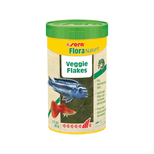 Sera-Flora-Nature-Veggie-Flakes.webp Sera Vegetarian Fish Flake Food